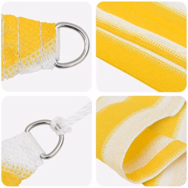 Vela Parasole Quadrata Giallo e Bianco in HDPE 7 x 7 m