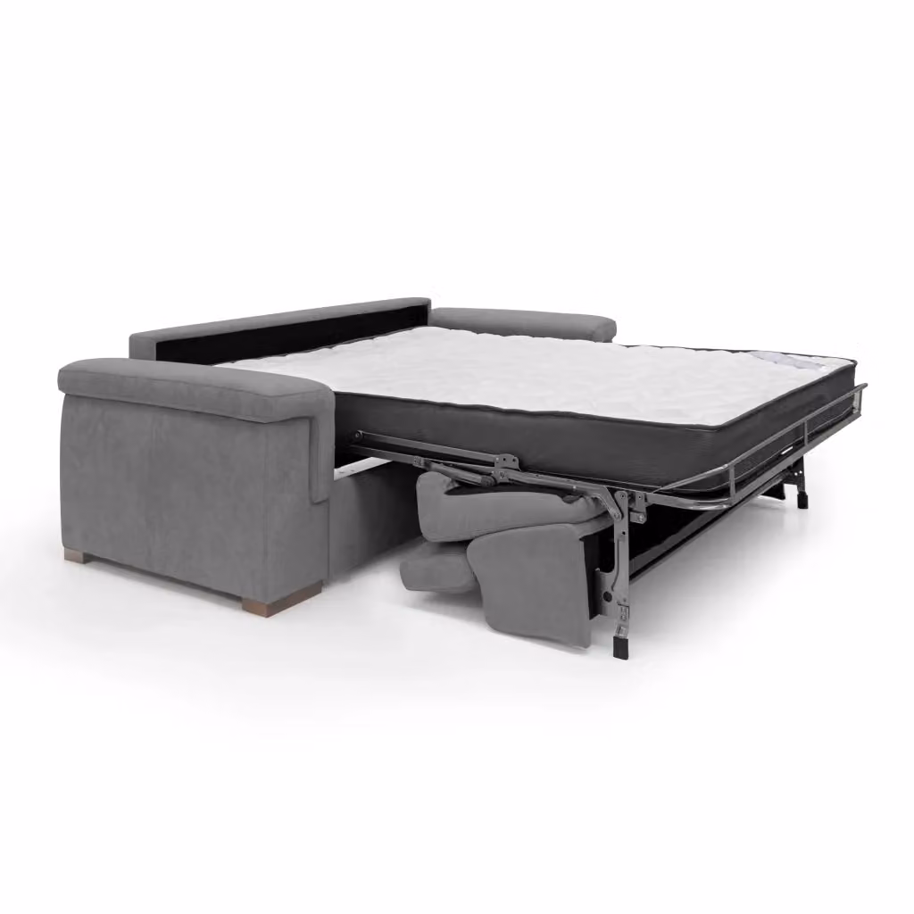 Divani.Store Giunone Divano Letto Moderno in Tessuto Grigio L/P/H: 200 x 120 x 18 cm – 2
