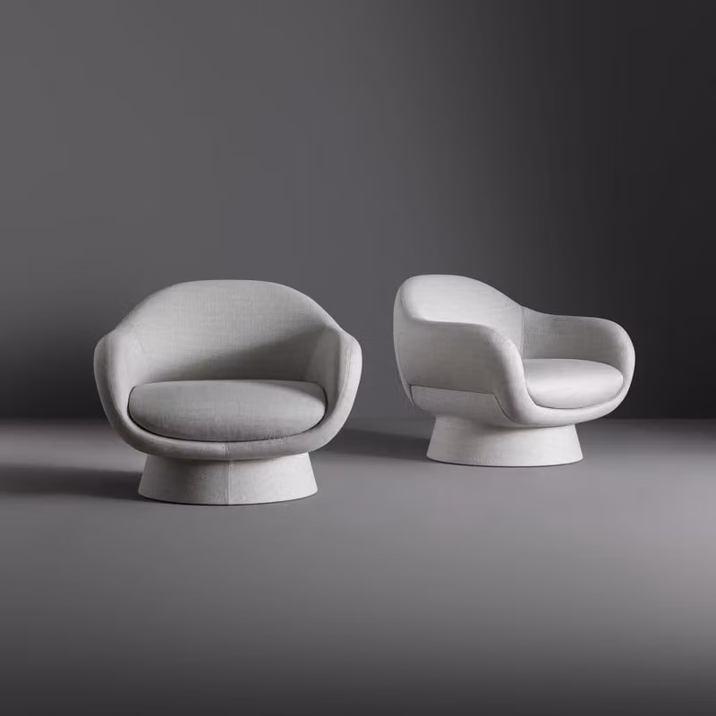 Poltrona Boolean Armchair Bonaldo Base Rivestita o in Cuoio