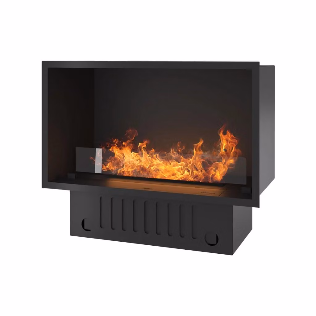 Camino a vapore elettrico da incasso Invapo con LED RGB nero L: 80 cm, P: 45 cm, H: 40 cm – 2