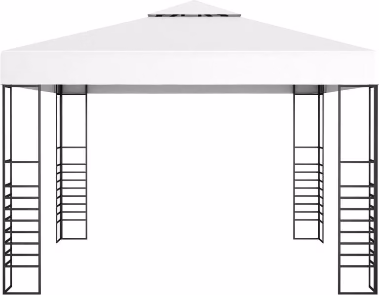 Gazebo da Giardino 3x3 m Bianco
