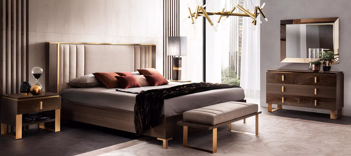 Bett Polster Design Doppel Hotel Betten Schlaf Zimmer 180x200cm arredoclassic