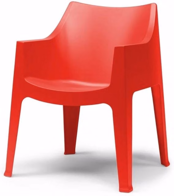 SEDIE COCCOLONA SET DA 2 in TECNOPOLIMERO MADE IN ITALY SCAB DESIGN - Rosso 40