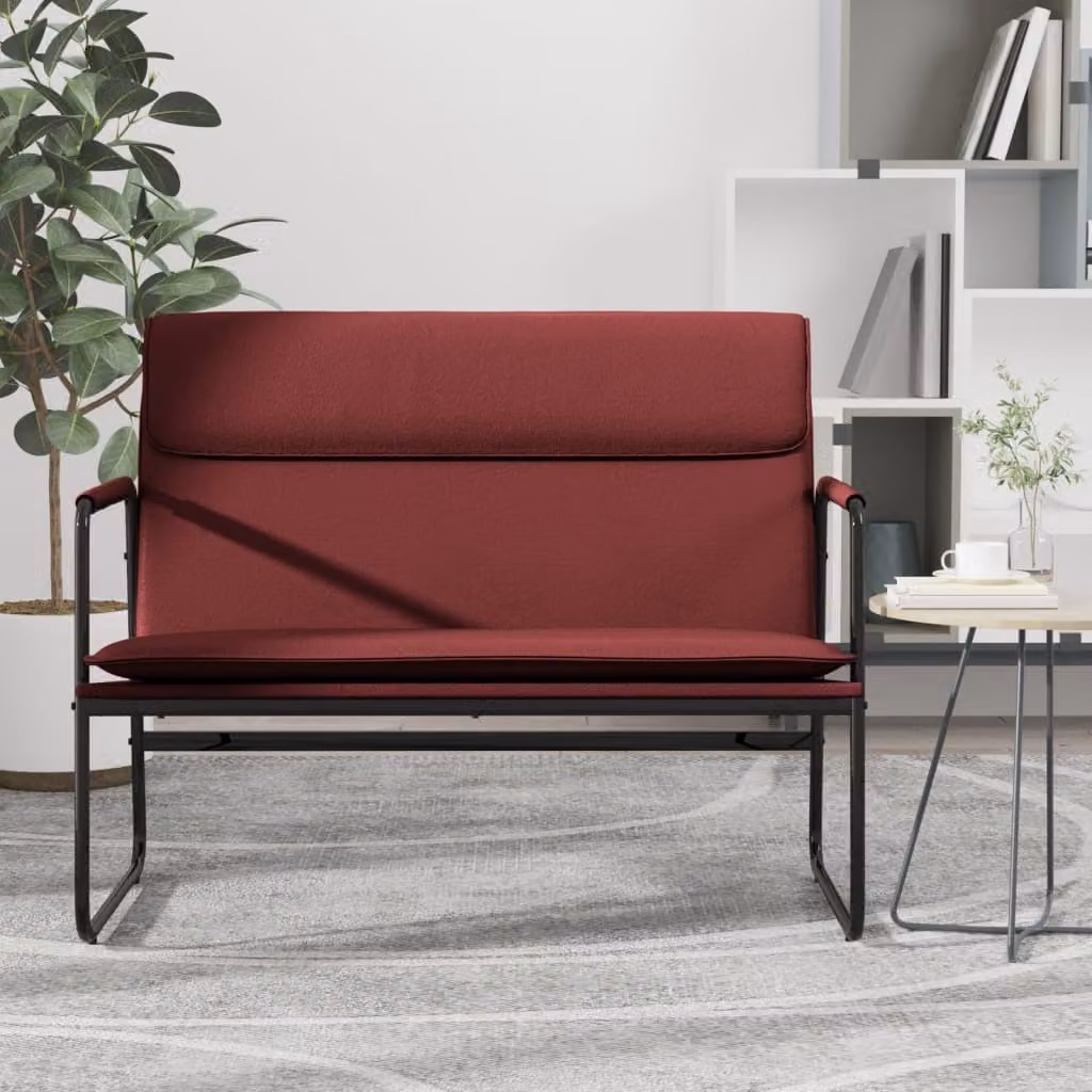 vidaXL Panca Rosso Vino 100x64x80 cm in Similpelle