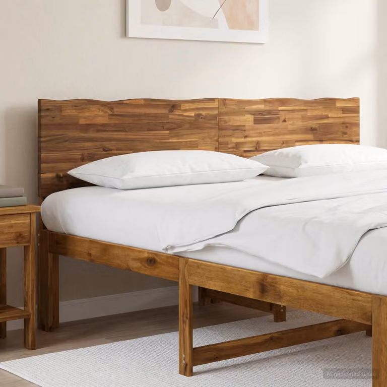 Testiera per letto con bordo vivo vidaXL ROSTOCK in legno massello di acacia, colore naturale, 180 cm