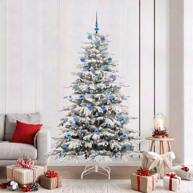 Maison Exclusive - Albero di Natale artificiale pieghevole bianco, 210 cm, in PE e PVC
