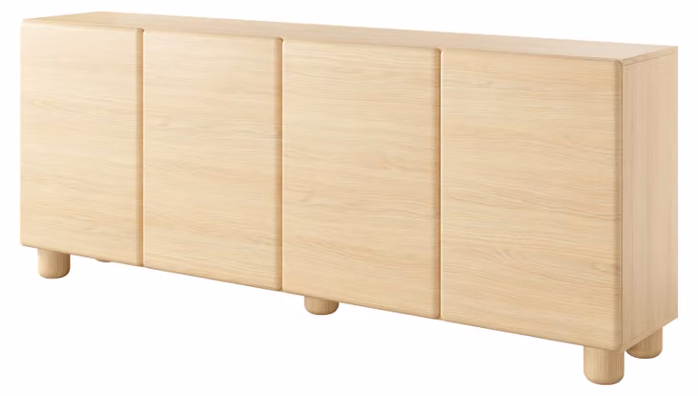 Comodino, impiallacciato in rovere Vicenza, dimensioni: 7 x 80, 2 x 38 cm