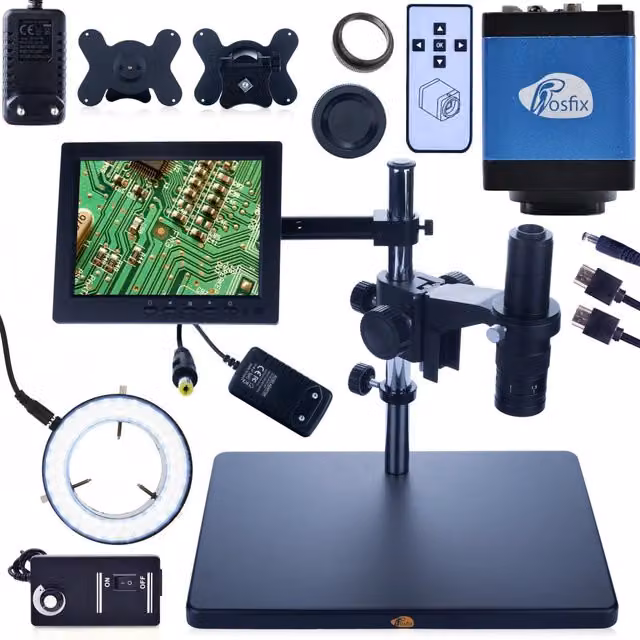 Mikroscopio Digitale Earth Pro MCEP-0.5X – Zoom 7x-45x, Display 8", Illuminatore 56xLED, Telecamera Draco Blue PRO