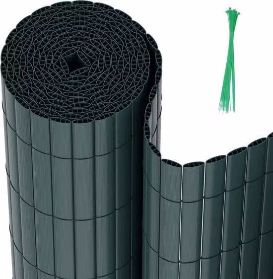 Recinzione da giardino in PVC da 4 metri per garantire la privacy – Recinzione per giardino e balcone – Verde