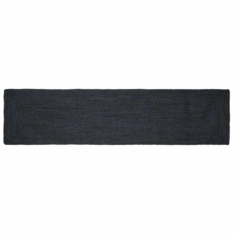 Tappeto da area vidaXL in juta intrecciata, colore grigio antracite, L 250 cm x P 60 cm