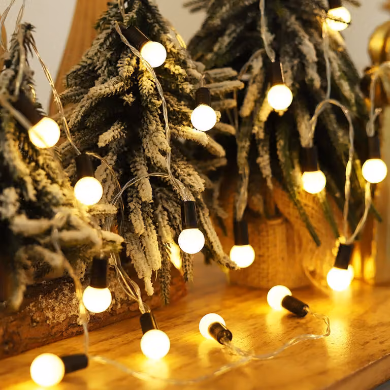Luci di Natale per interni, 1.5M 10 LED luci di Natale a batteria, luci di Natale per feste, luci di Natale per giardino, regali di Natale di nozze