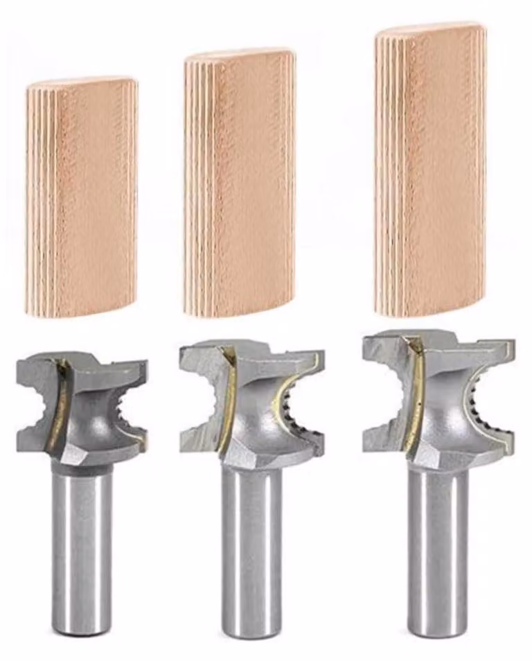 Set di frese da 3 pezzi, attacco da 8 mm, per macchine Festool Domino XL DF700, in carburo di tungsteno, dimensioni D10, D12, D14, per lavorazione del legno e progetti fai-da-te