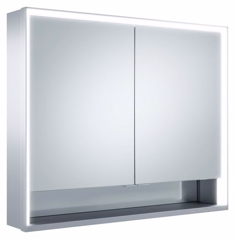 KEUCO Royal Lumos armoire de toilette murale 2 portes, porte courte, avec miroir chauffant, 900mm, 14303171304, 14303171304