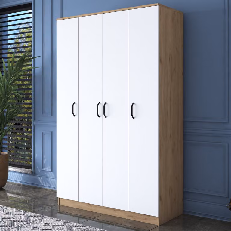 Skye Decor, BA116 - 2247, armadio, noce, 100% PANNELLI DI PARTICELLE RIVESTITI IN MELAMMINA, 120 x 47,3 x 190,8 cm