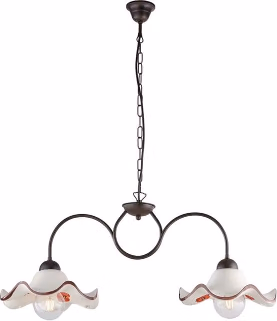 Lampadario a sospensione Bilanciere Anemone BELIGHT in ferro laccato e ceramica decorata per cucina e sala da pranzo – 1