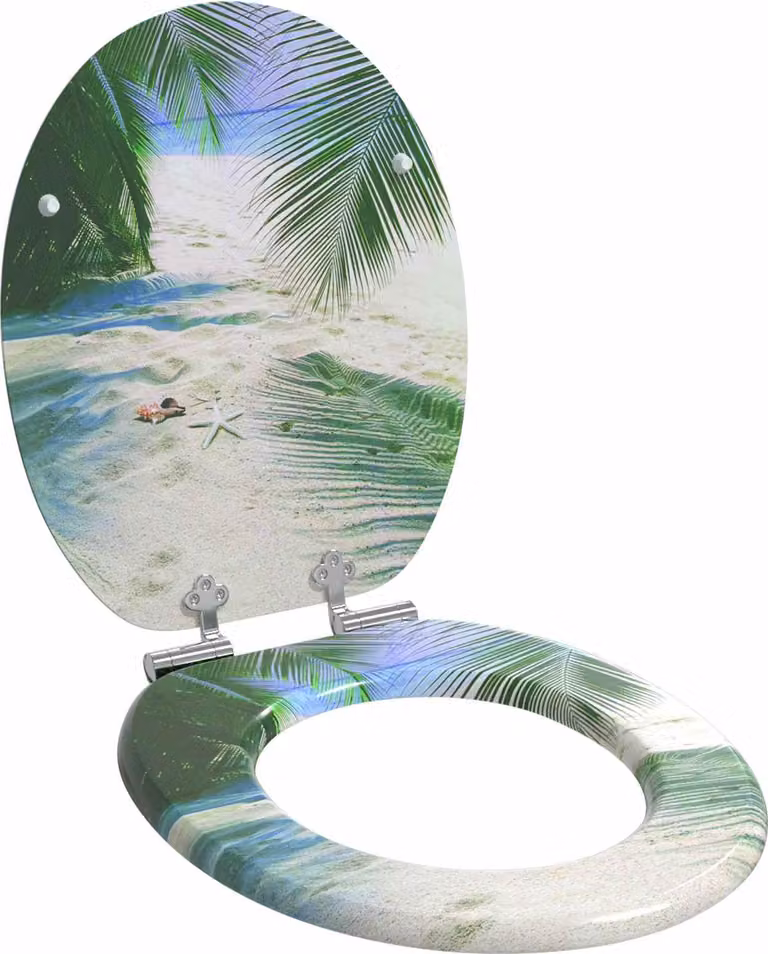 Sedile per toilette con chiusura morbida Verde 44 x 38 cm