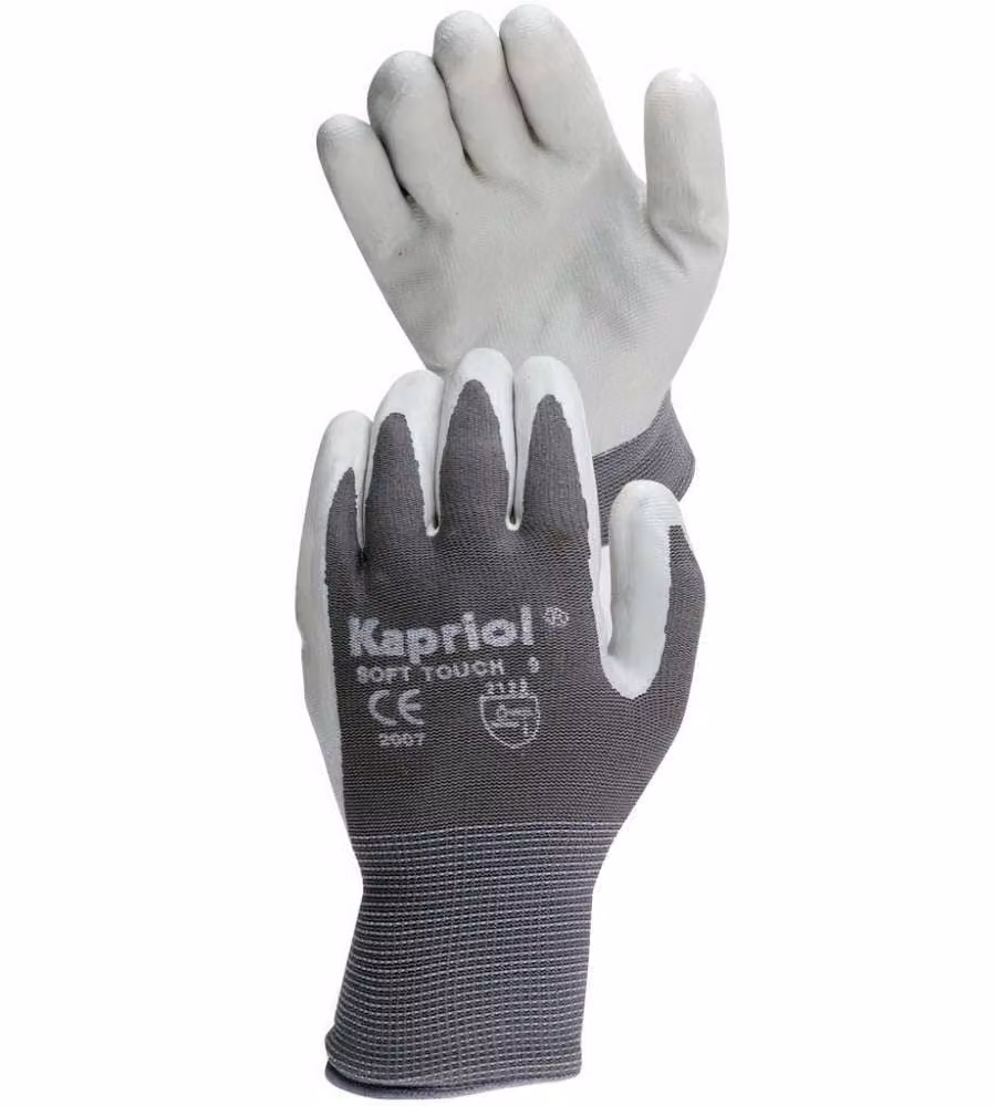 Kapriol Guanti Thin Touch Grigio Taglia 8 - Ottimo Grip e Protezione
