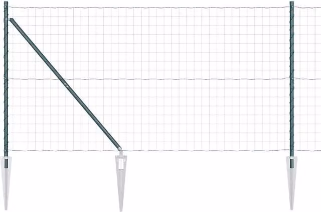 Recinzione da giardino in acciaio verde con posto verde, H: 75 cm, L: 120 cm, Lunghezza: 25 m