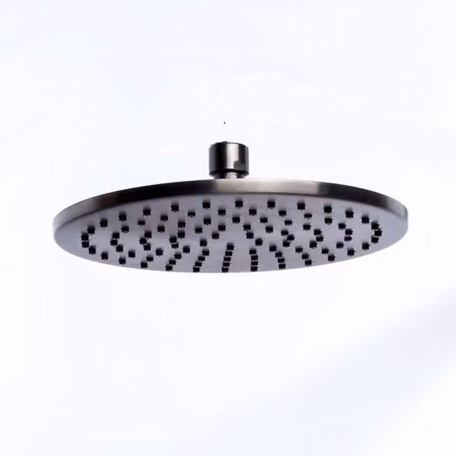 Soffione Doccia Tondo Diametro 20 cm Nero Tevere