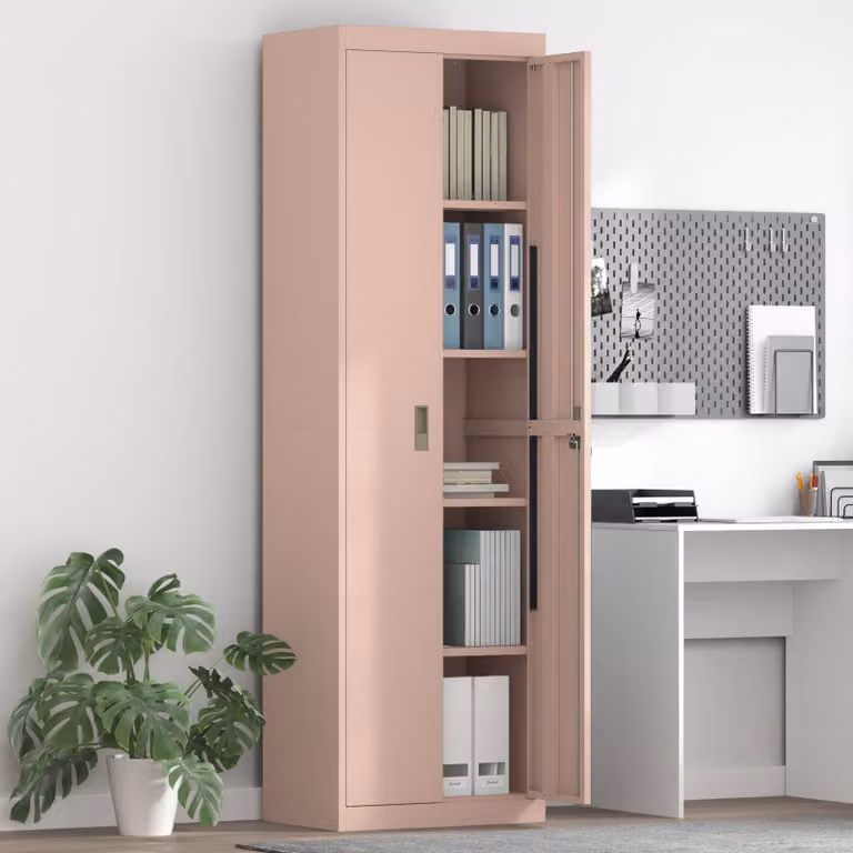 vidaXL Armadio Rosa 60 x 40 x 200 cm Acciaio