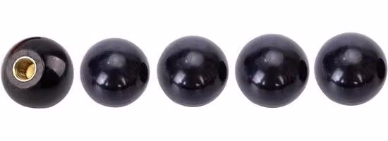 Bottone in bachelite M5 x 16 mm nero