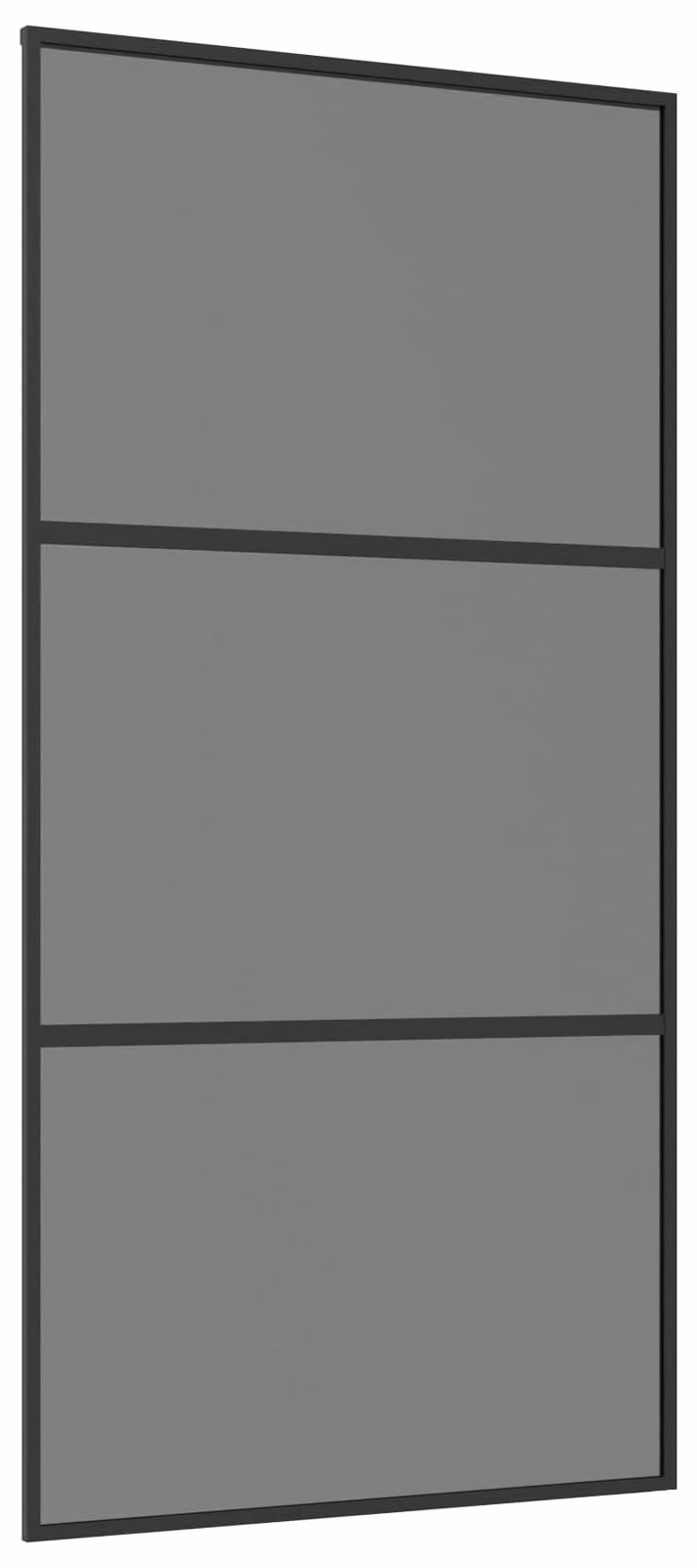Porta scorrevole, dimensioni 102 x 205 cm, realizzata con vetro e alluminio