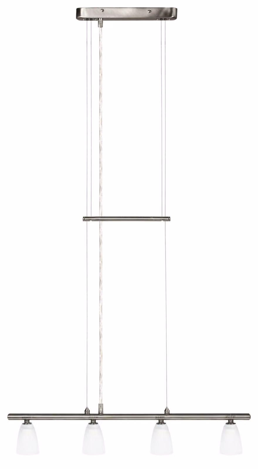 Lampada moderna a sospensione sopra il tavolo da pranzo PARMA - 4xG9, 40W, argento