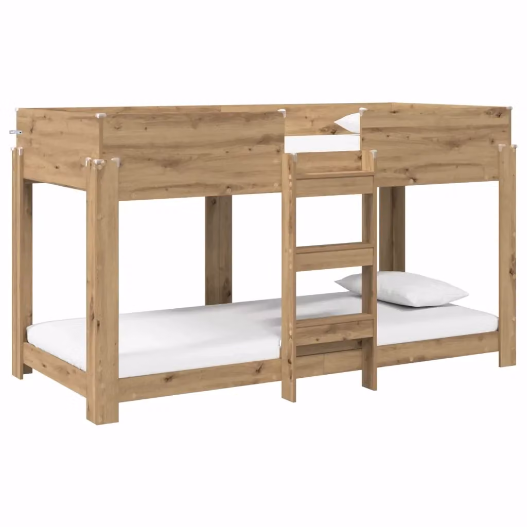 Letto a Castello per Bambini vidaXL in Legno Rovere Marrone L 80 x P 200 cm – 2
