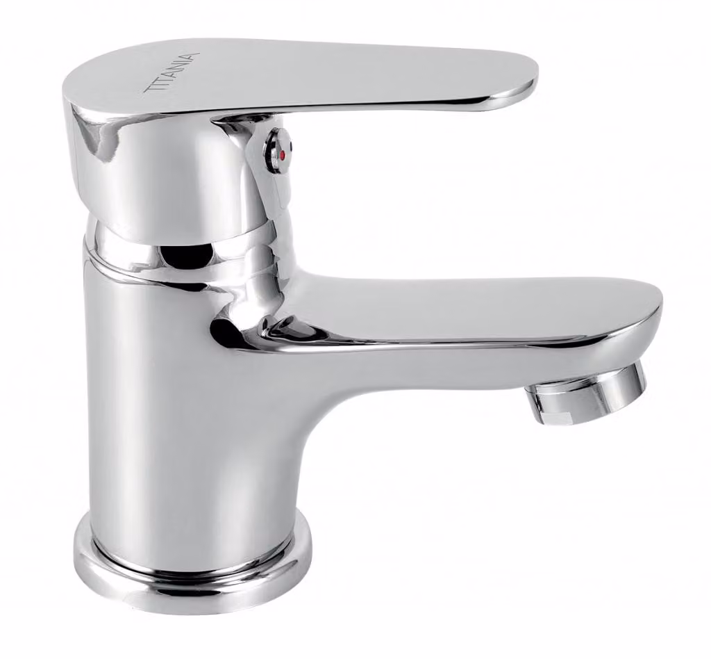 Miscelatore per lavabo senza piletta Titania Simply Chrome