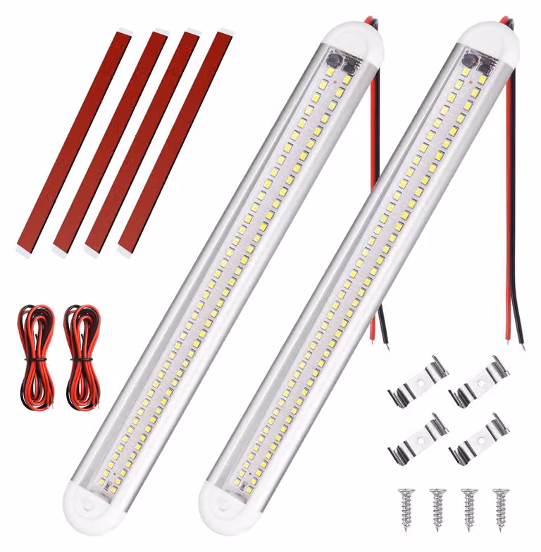 80 LED per l'illuminazione interna, 2 strisce LED da 12V, 1200 lumen
