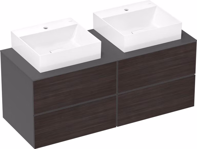 hansgrohe Xevolos E Console, 2 découpes, 1370x550mm, pour vasque à poser, 54207760, 54207760