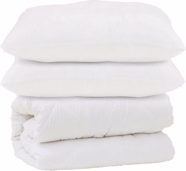 Set Piumone e Cuscini 3 Pezzi in Microfibra Bianco Extra Warm Anallergico