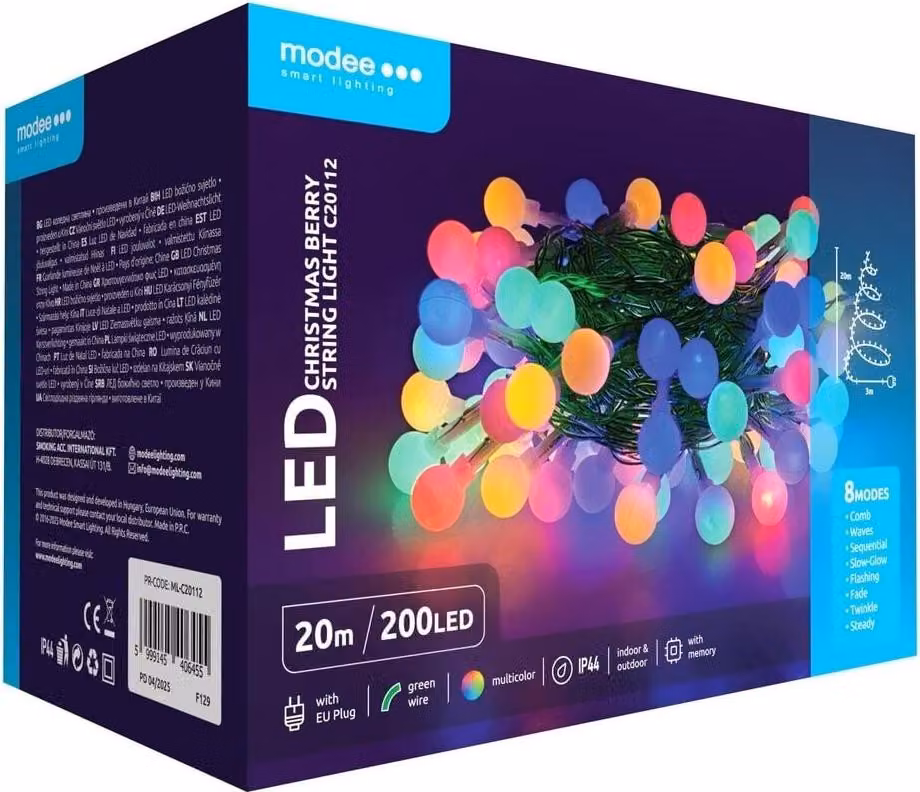 Luci di Natale LED Fiabe 20m 200LED multicolore