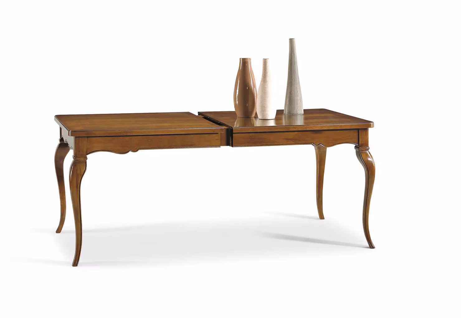 Tavolo allungabile in legno massello di noce Mobili 2G L: 160 cm, P: 90 cm, H: 78 cm – 1