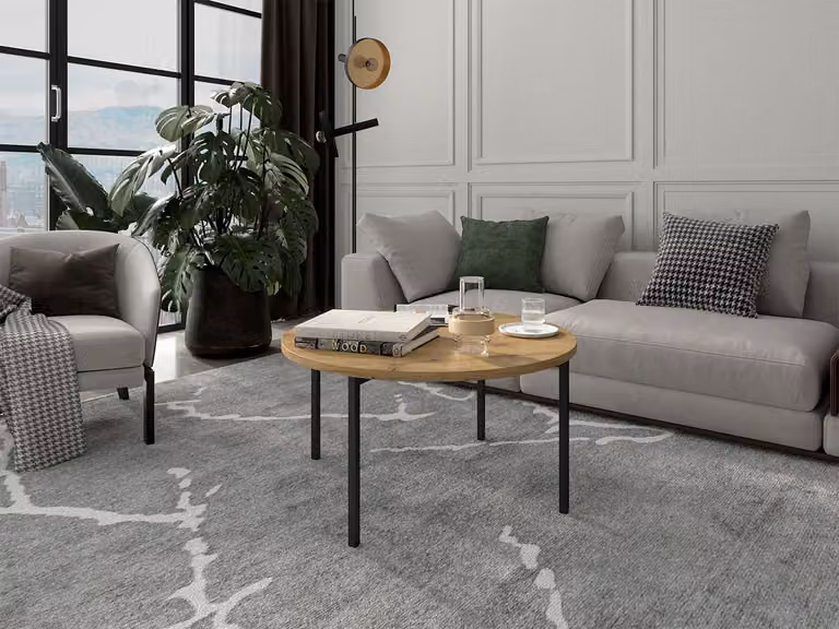 Tavolino da soggiorno PASQUAL 3 - rovere artisan / nero