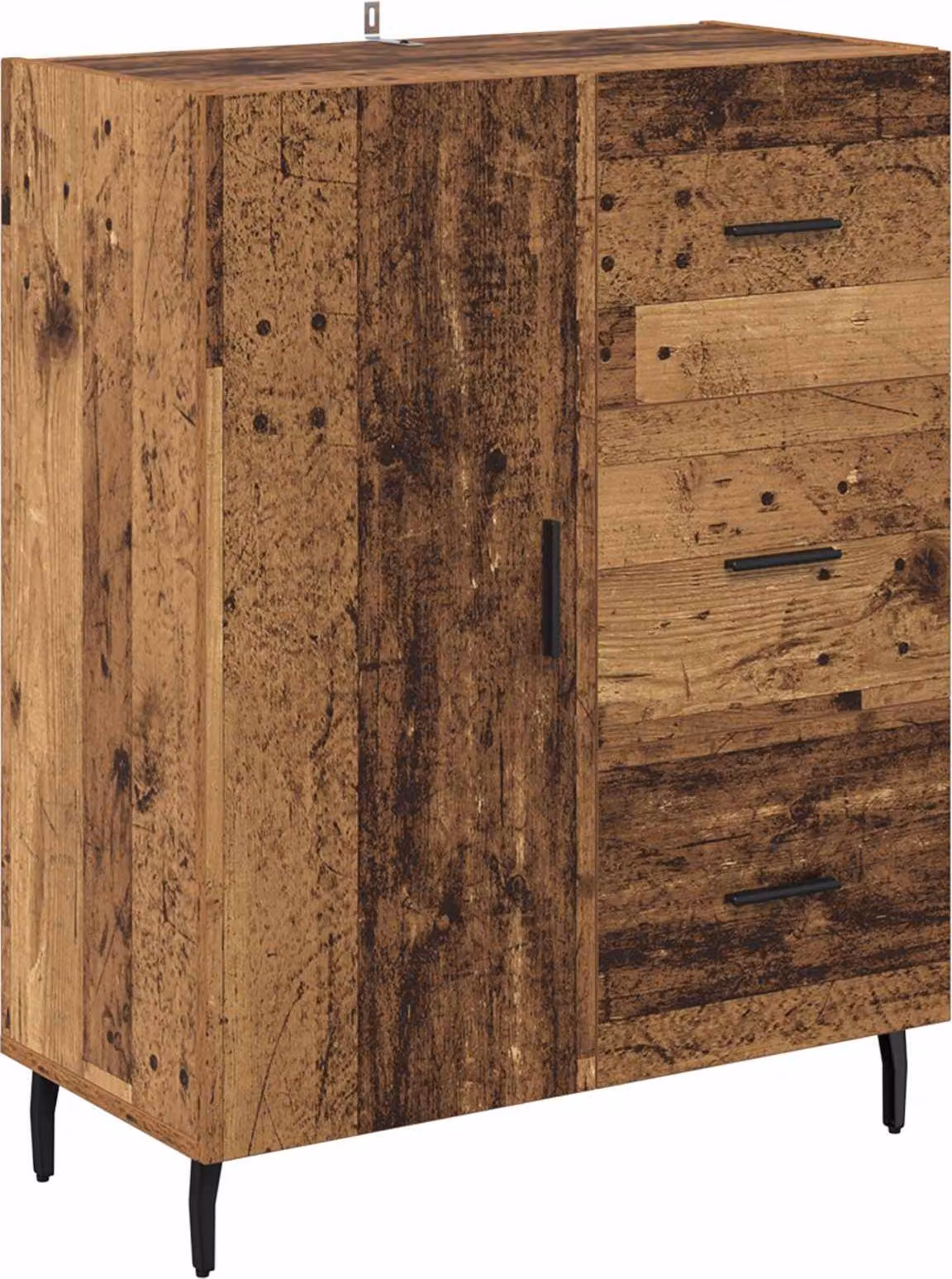 Credenza con cassetto Legno vecchio 69,5 x 34 x 90 cm