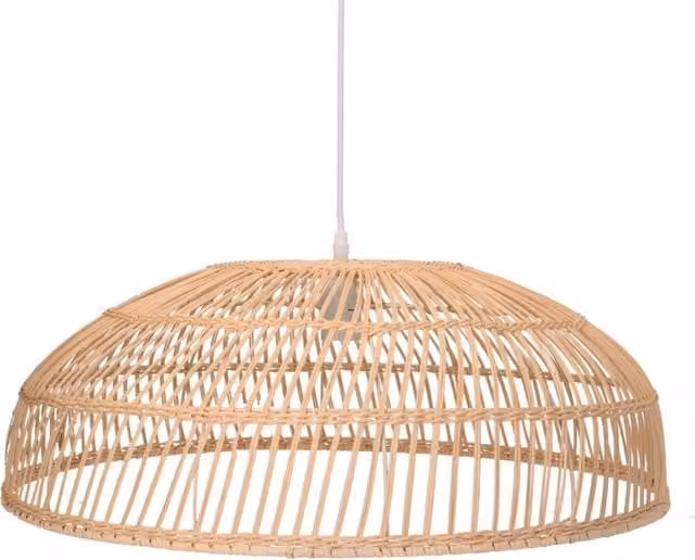 Lampadario rattan naturale con attacco cm ø60,5h21,5