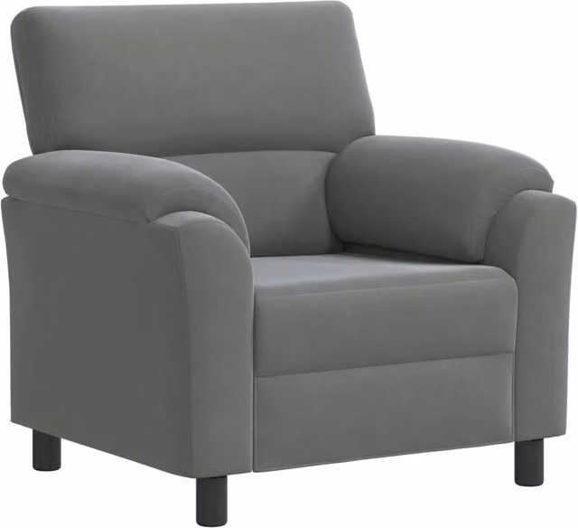 Divano moderno vidaXL in velluto antracite L: 94 cm, P: 85 cm, H: 93 cm