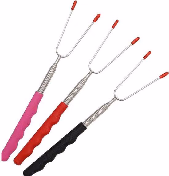 Set di spiedini da cucina in acciaio inossidabile, 5 pezzi, 32-115 cm, estensibili.