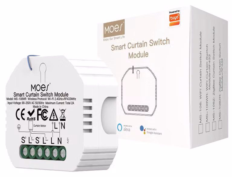 Modulo MOES WLAN RF433 per avvolgibili, sistema di controllo per avvolgibili