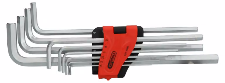 KS TOOLS Set di chiavi esagonali extra lunghe 10 pezzi - 151.4980