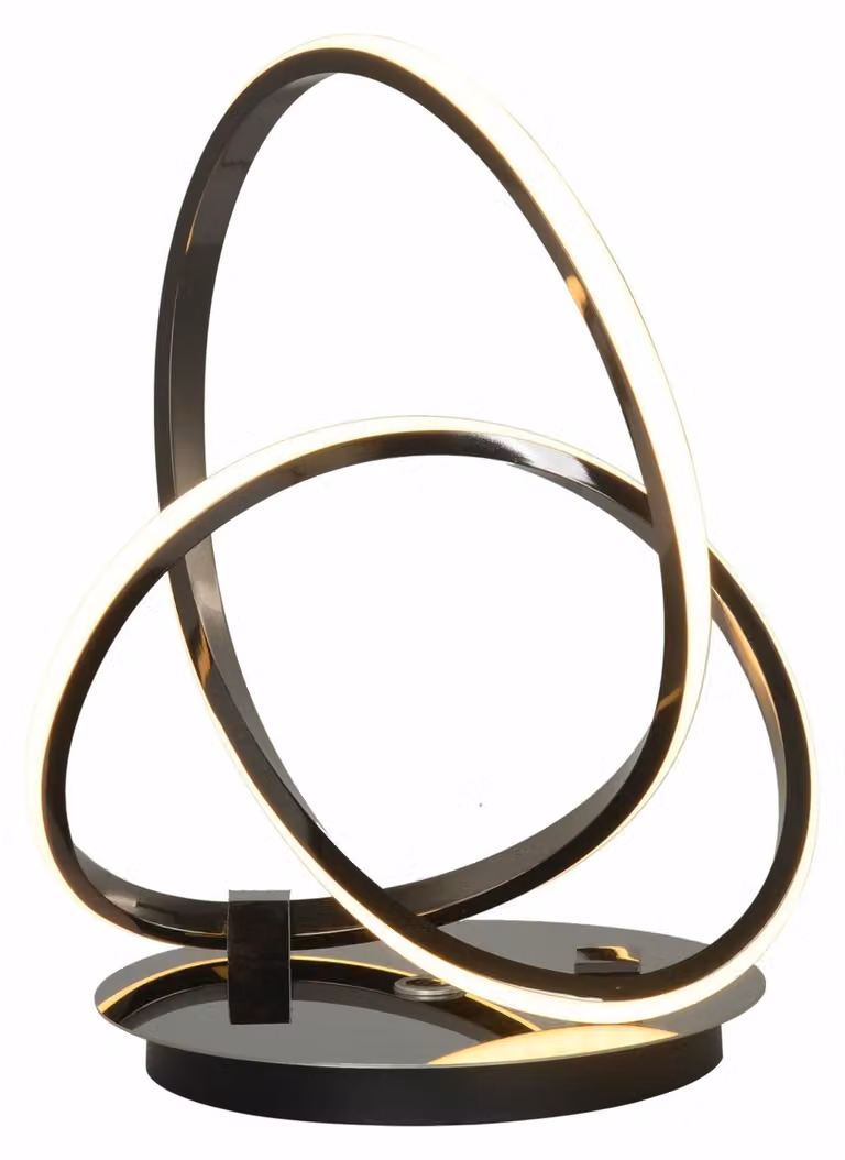 Lampada da tavolo GEETI Bandol 12 W, 1200 lm, 3000 K, cromo nero