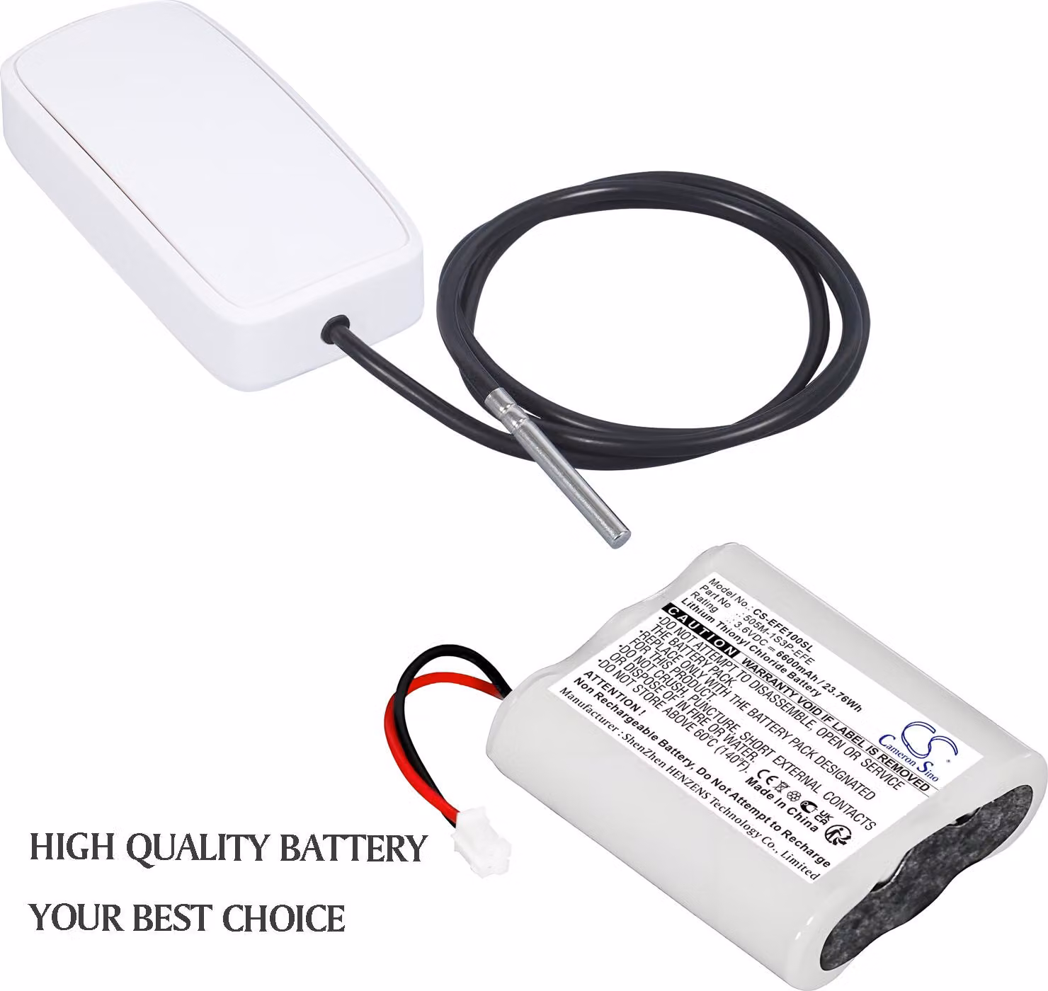 TECHTEK Batteria compatibile con [Efento] NB-IoT sostituisce ER14505M-1S3P-EFE04