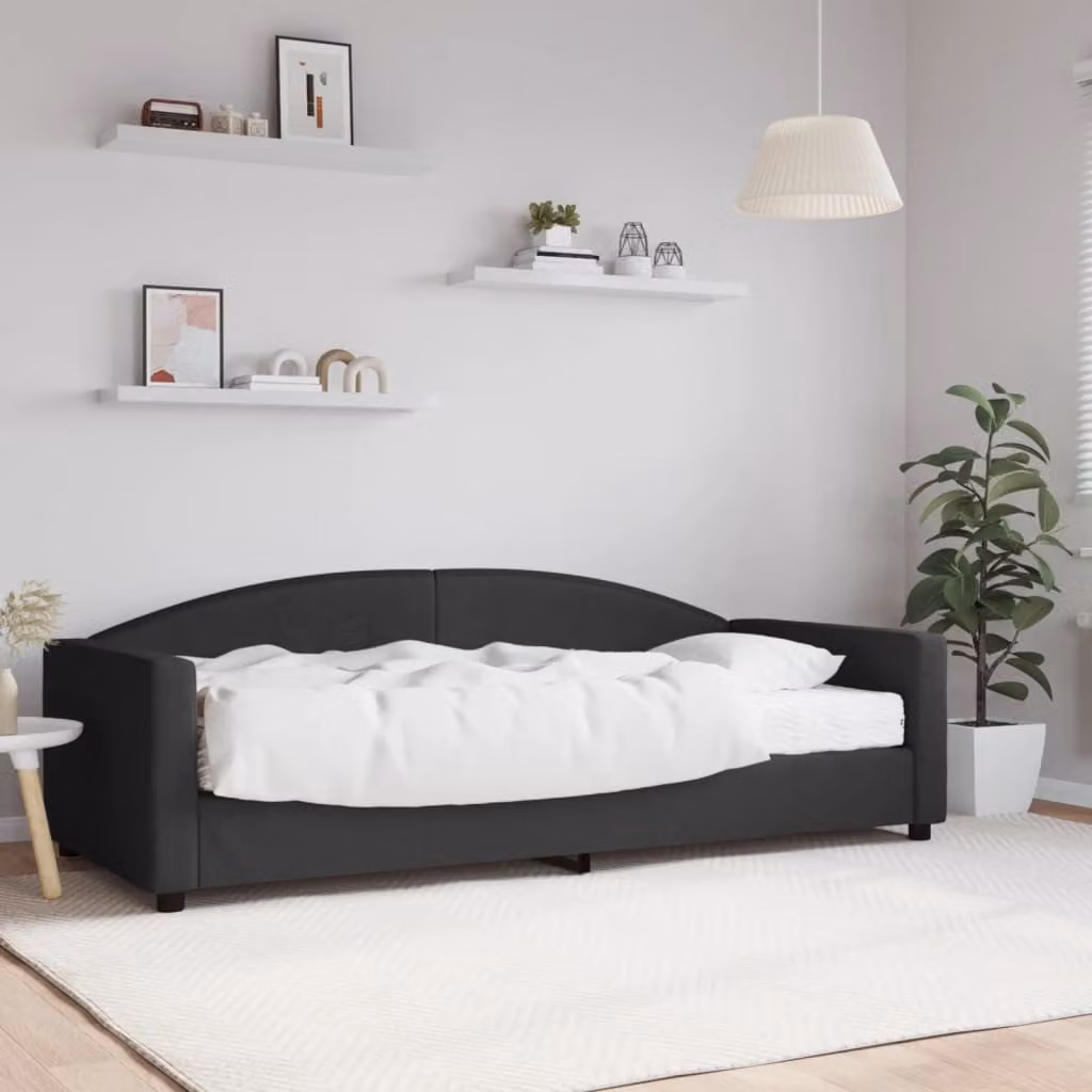 Maison Exclusive - Divano letto con materasso nero 90x200 cm in tessuto