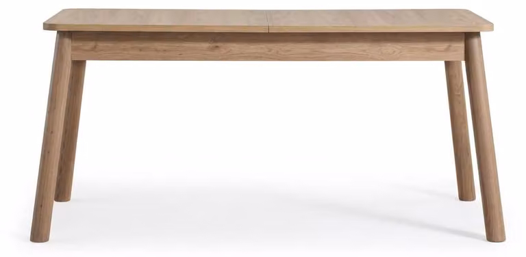 Tavolo da pranzo Skandi in legno di rovere naturale, in stile moderno, con funzione allungabile