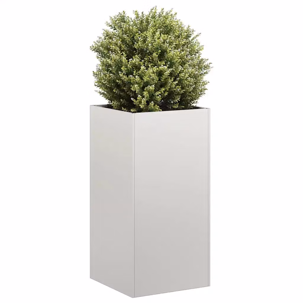 Fioriera vidaXL in acciaio inox color argento L/P/H: 40 x 40 x 80 cm