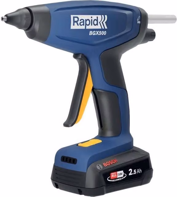 Pistola per colla a batteria 18V 900g/h - RAPID - BGX500 - Valigetta + batteria 2,5Ah + caricabatteria