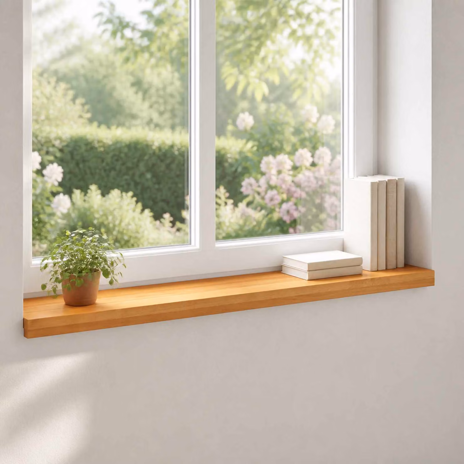 Set di 2 soglie per finestre vidaXL in legno, Marrone, L 80 x P 30 x H 2 cm