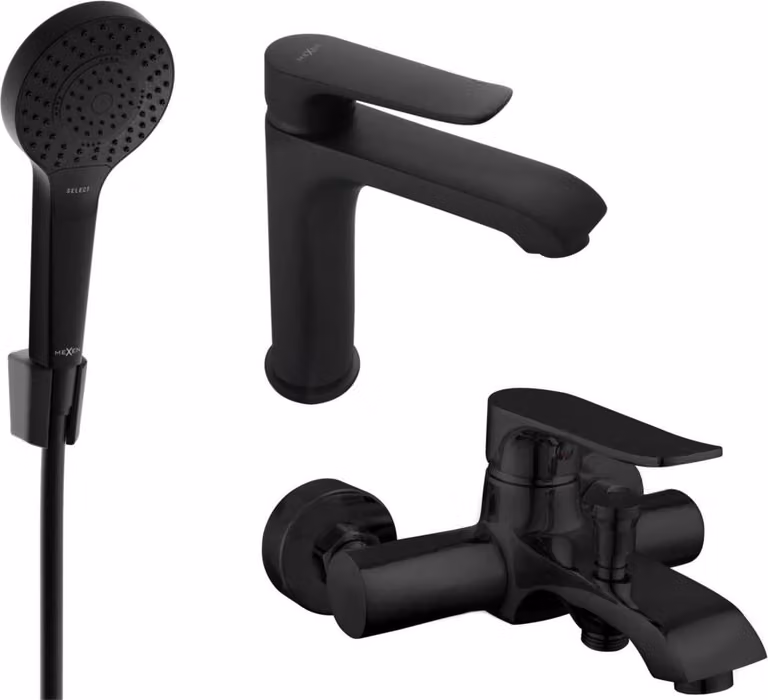 Mexen Pecos R05 set da bagno, nero - 72703R05-70