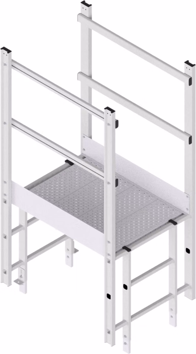 Griglia di accesso Hymer larga con gradino R13 in alluminio, lunghezza 0,95 m